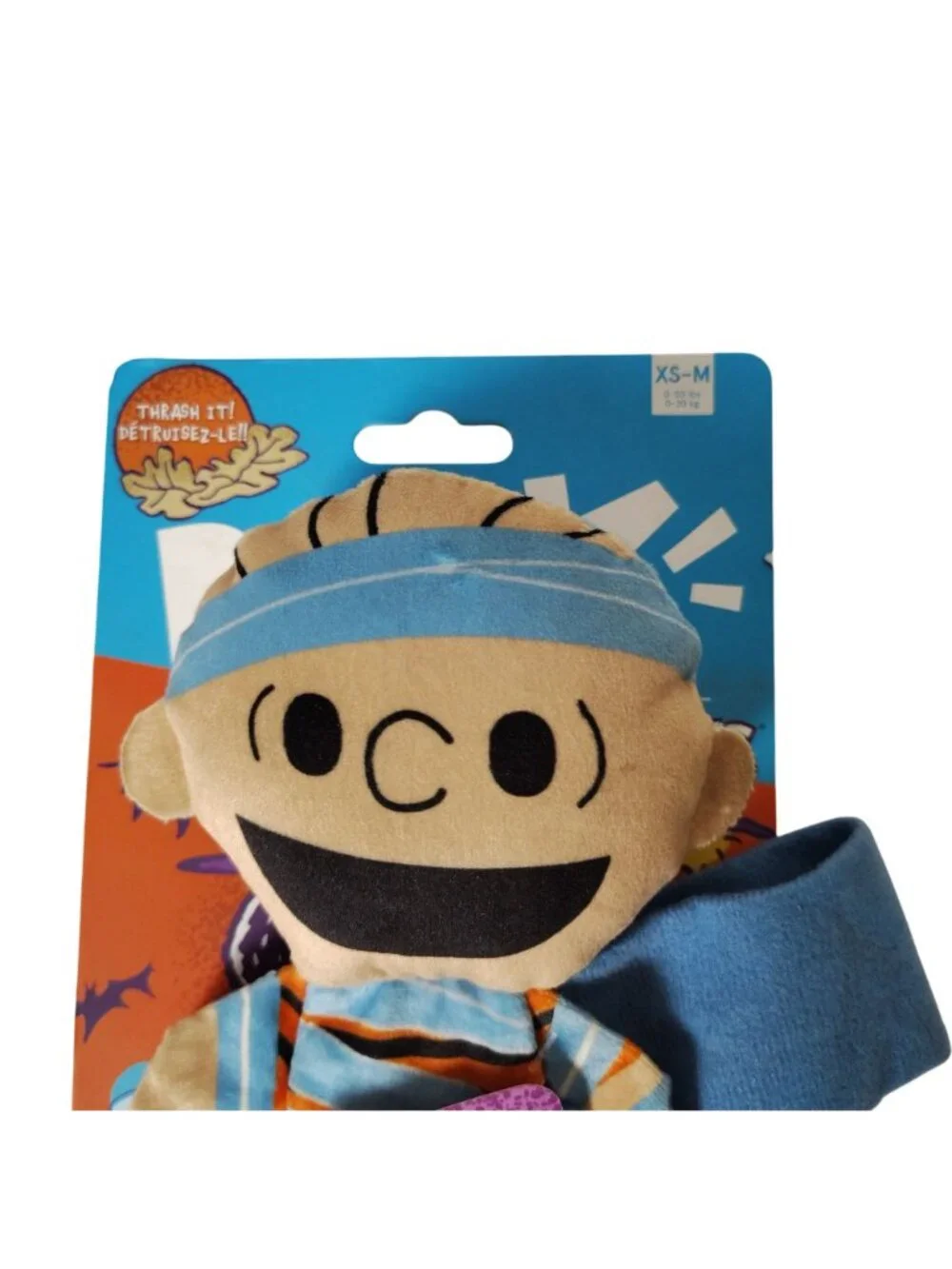 Bark Brand Peanuts Dog XS-M Mummy Linus Halloween Toy Squeaky Blanket Boo